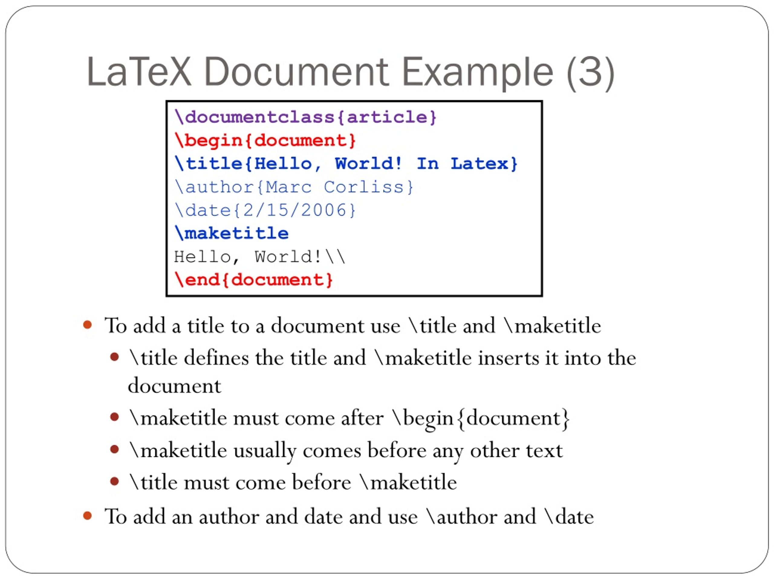 latex presentation example