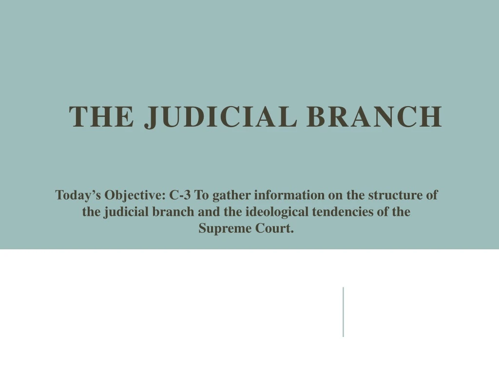 the judicial branch n.