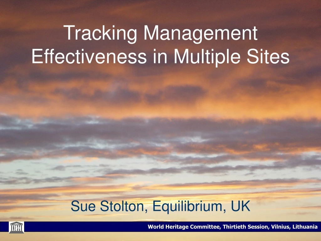 tracking management effectiveness in multiple sites n.