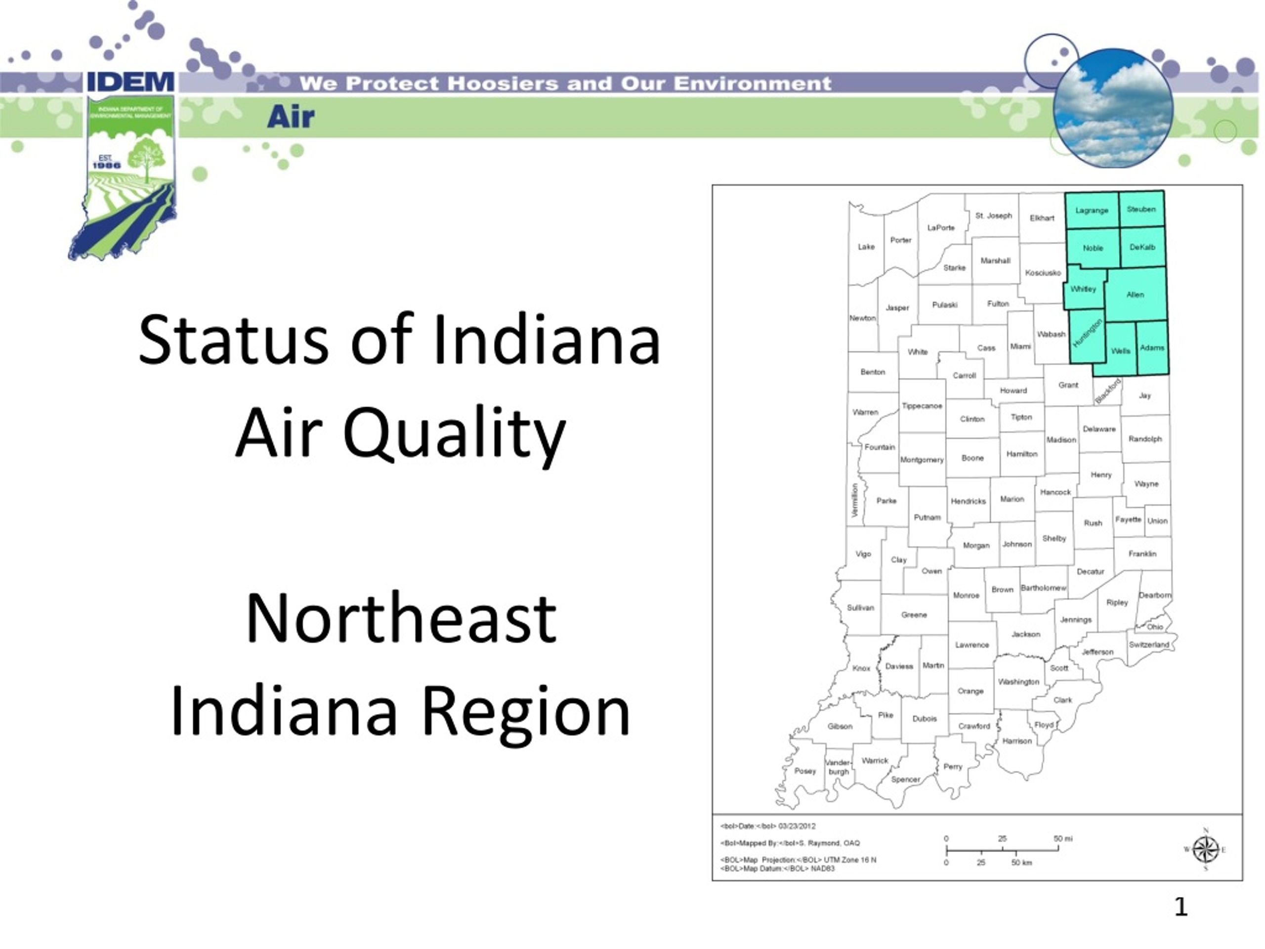 PPT - Status of Indiana Air Quality Northeast Indiana Region PowerPoint Presentation - ID:9174507