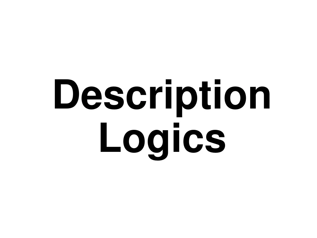 description logics n.