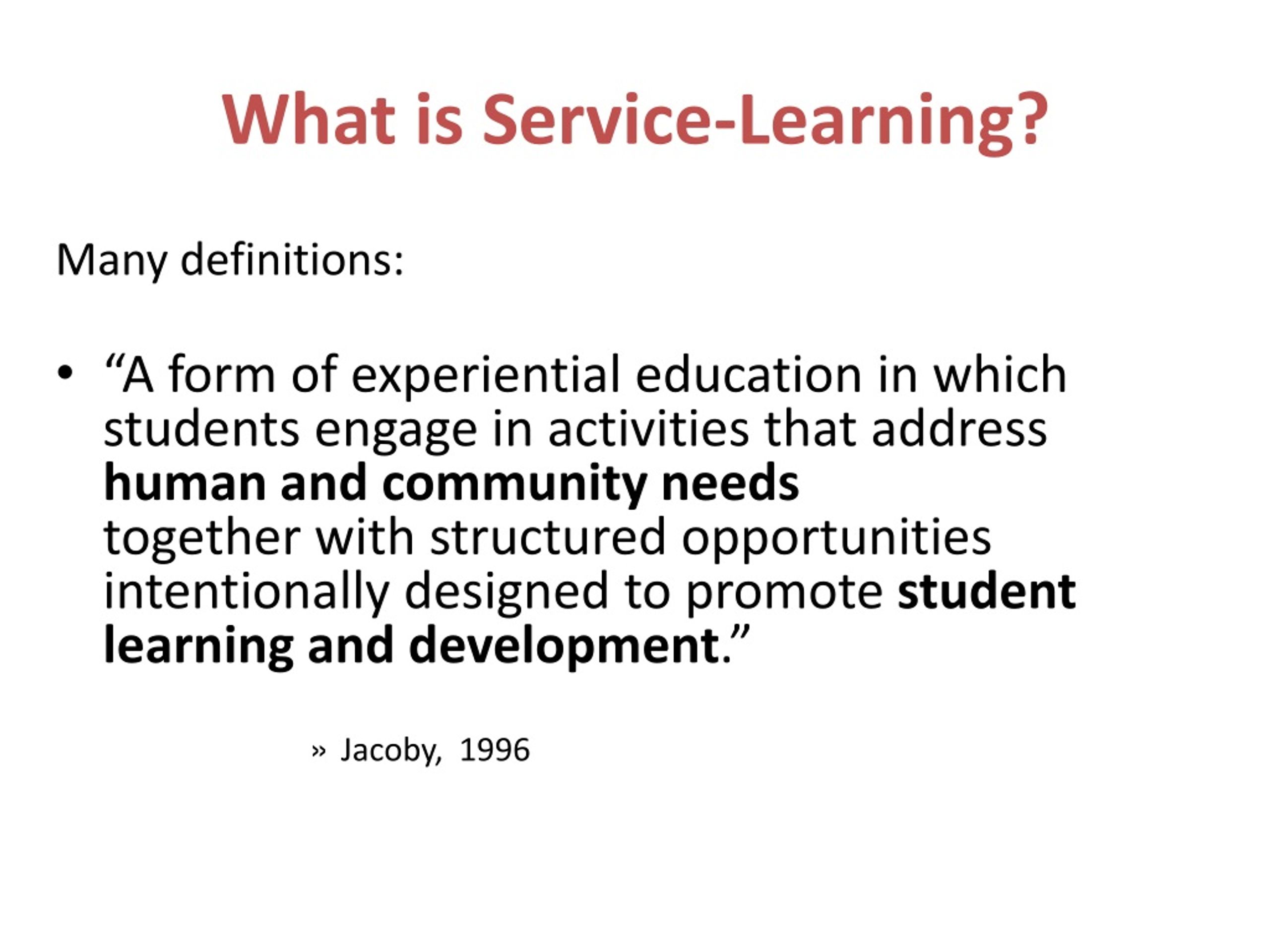 PPT - Introduction to Service Learning PowerPoint Presentation, free ...