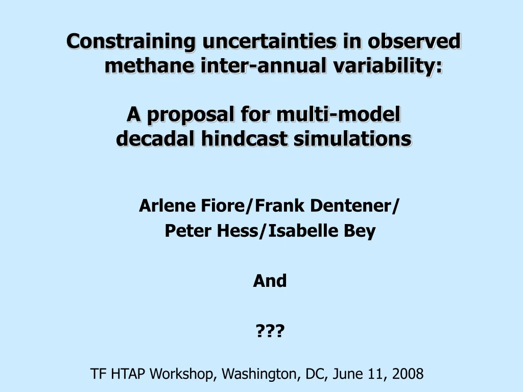 constraining uncertainties in observed methane n.
