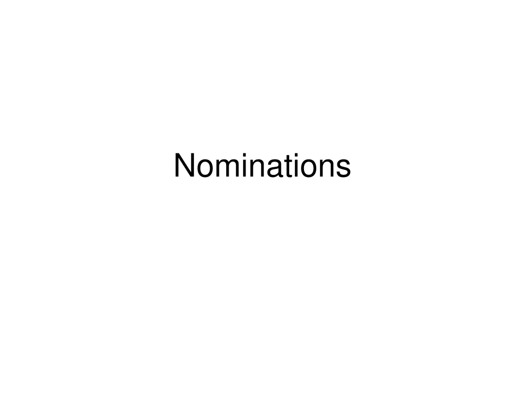 nominations n.