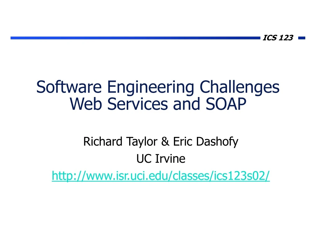 software engineering challenges web services and soap n.