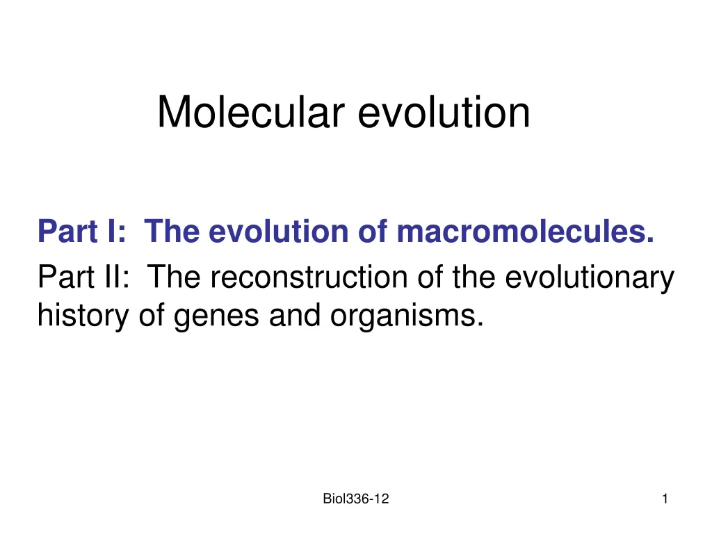 PPT Molecular evolution PowerPoint Presentation, free download ID