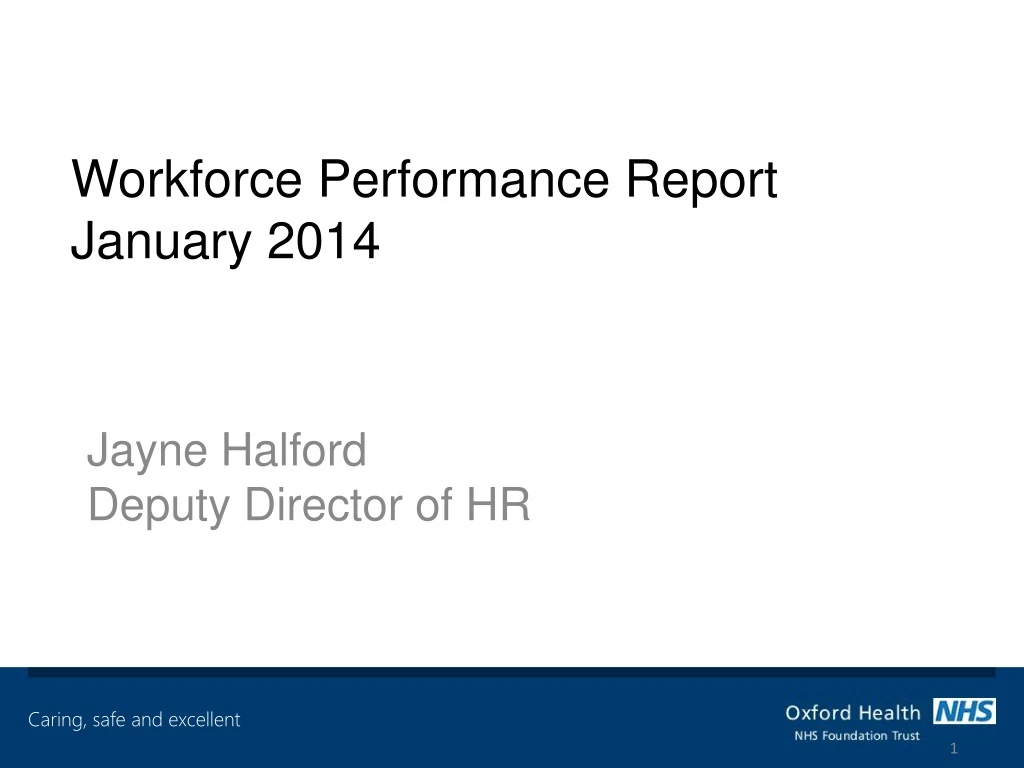 workforce performance report january 2014 n.