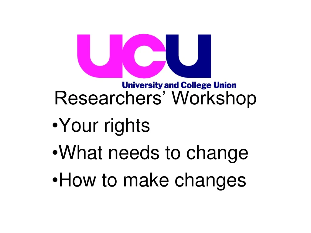 researchers workshop n.