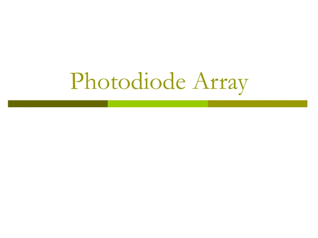 photodiode array n.