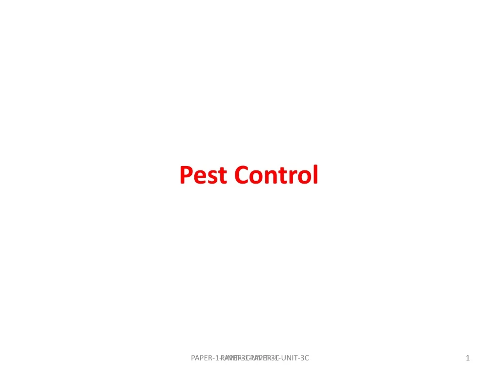 pest control n.