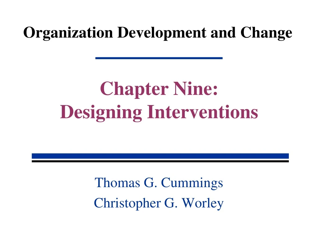 organization development and change n.