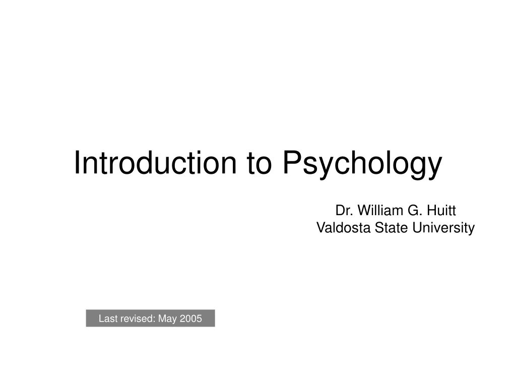 PPT - Introduction To Psychology PowerPoint Presentation, Free Download ...