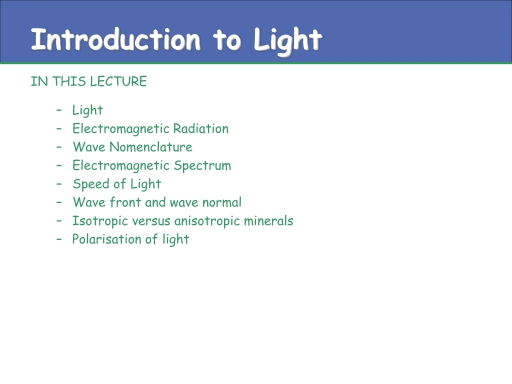 introduction to light n.
