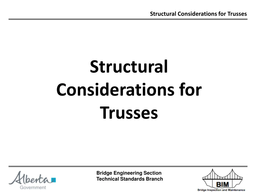 structural considerations for trusses n.