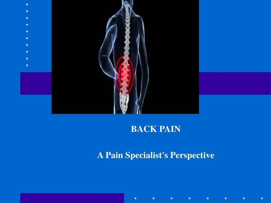 back pain a pain specialist s perspective n.