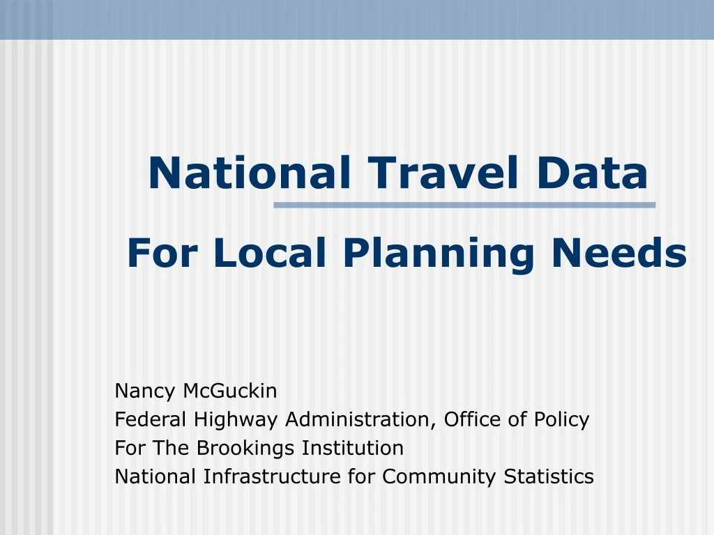 national travel data n.