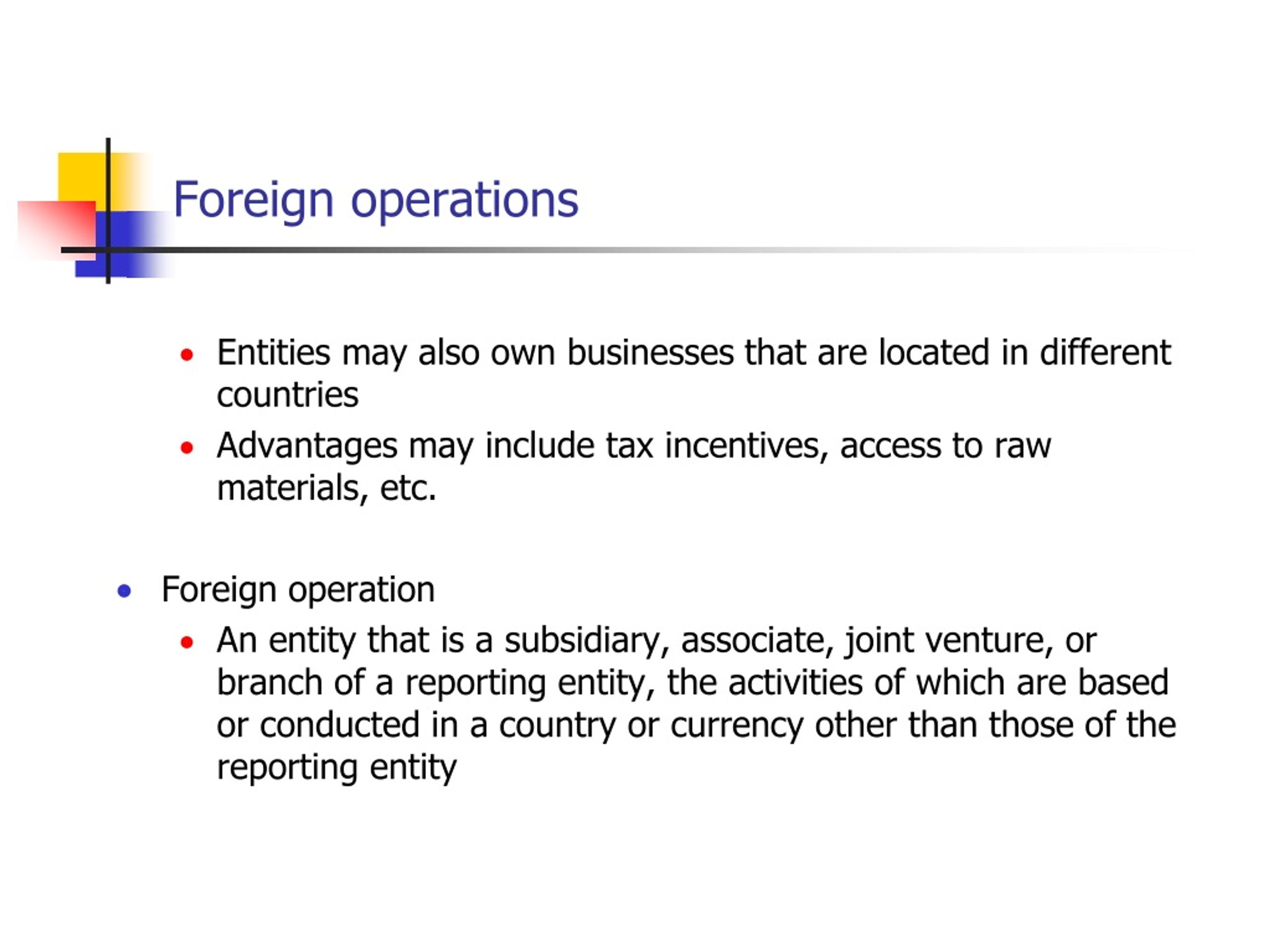 PPT - The effects of changes in Foreign Currency Exchange rates