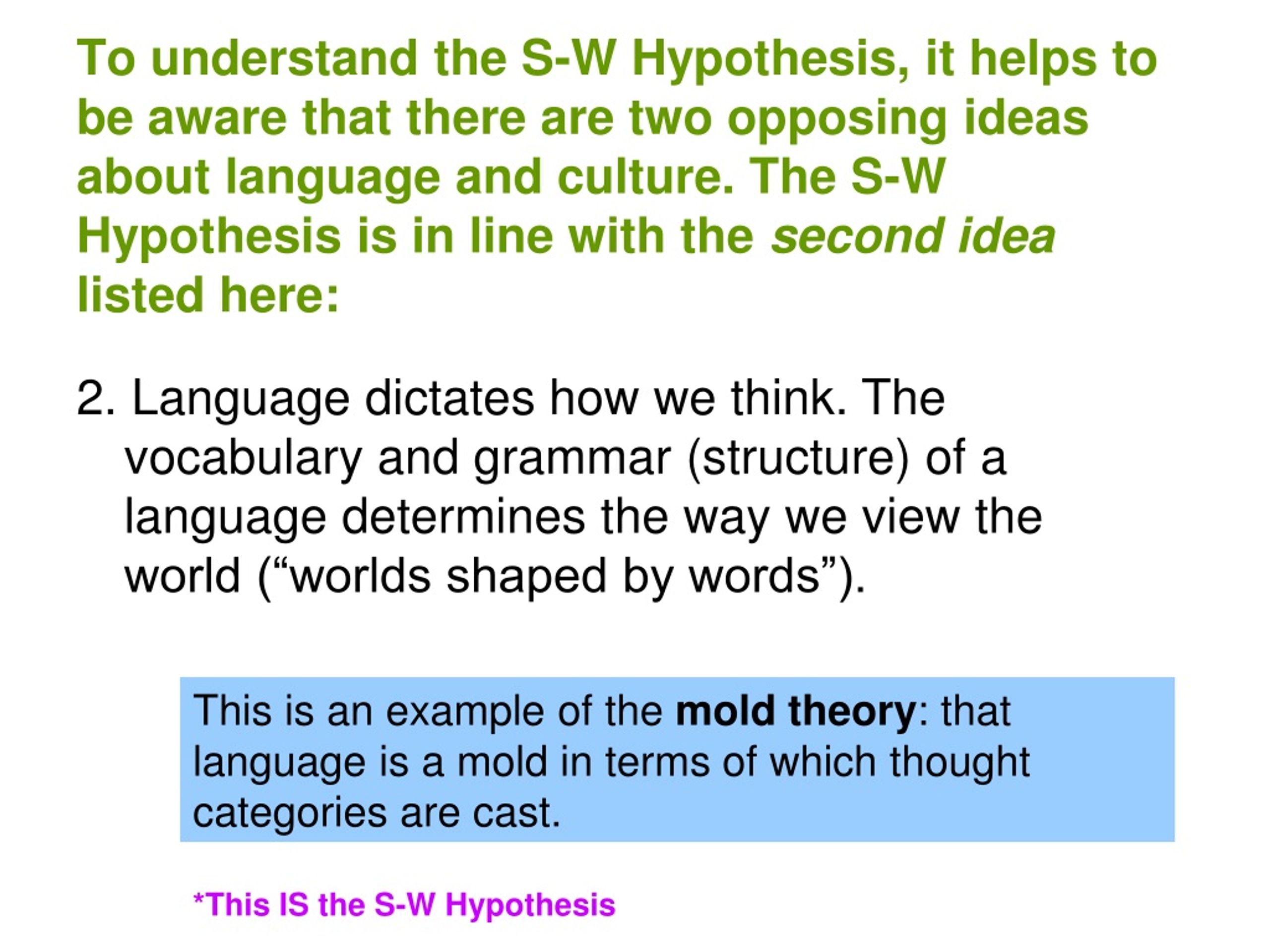 sapir whorf hypothesis definition sociology