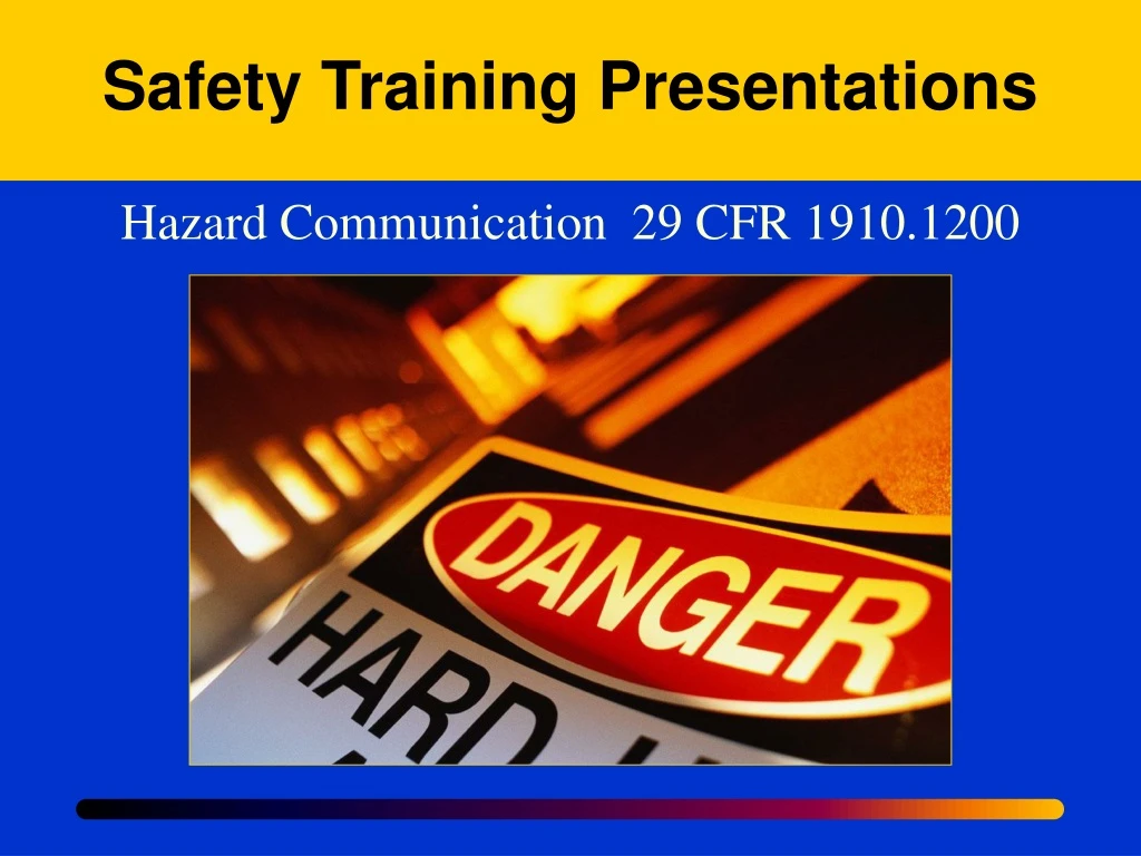 annual safety training powerpoint presentations