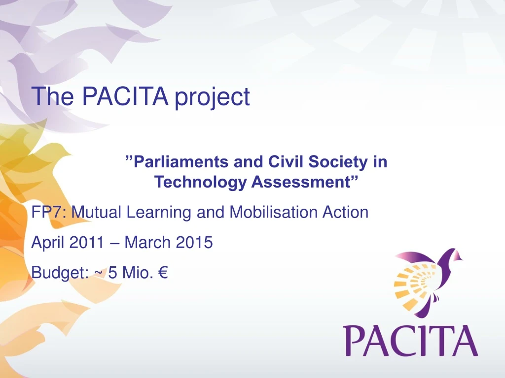 the pacita project parliaments and civil society n.