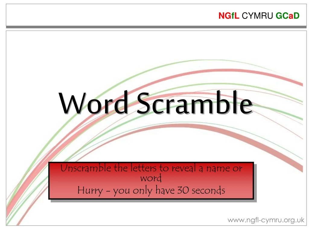 word scramble presentation