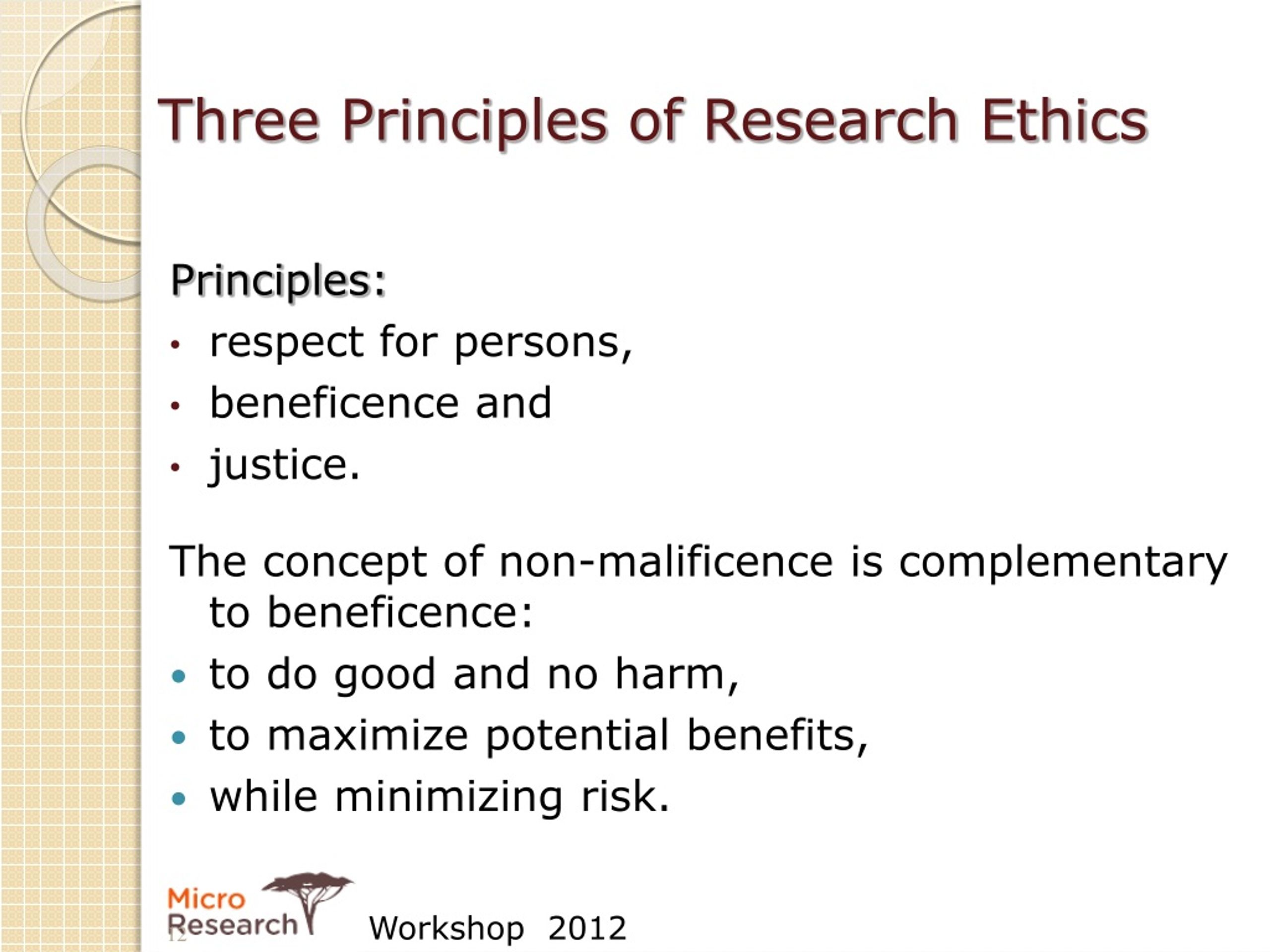 research ethics and principles
