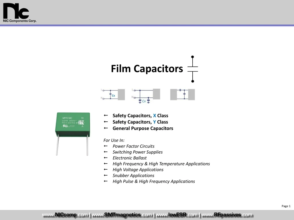 film capacitors n.