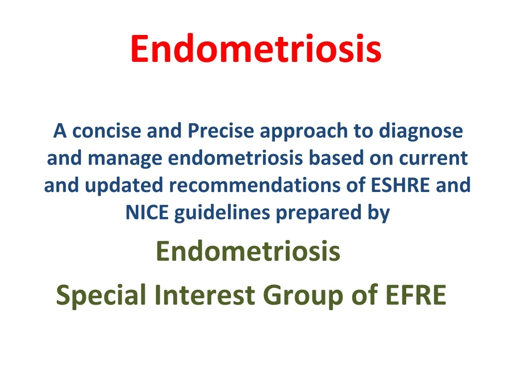 PPT Endometriosis PowerPoint Presentation, free download ID9181400