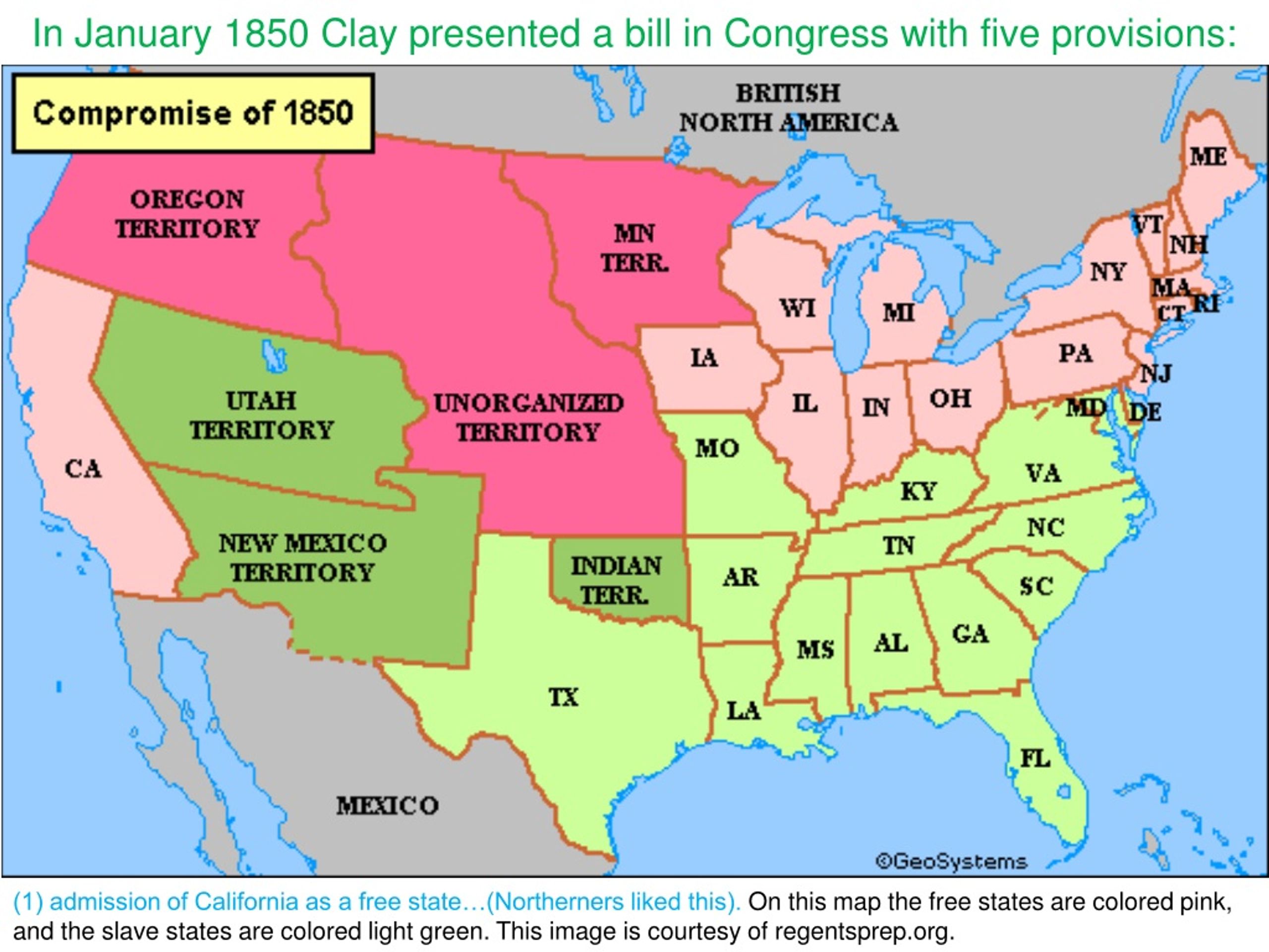 PPT - LEQ: What agreement admitted California to the Union as a free ...