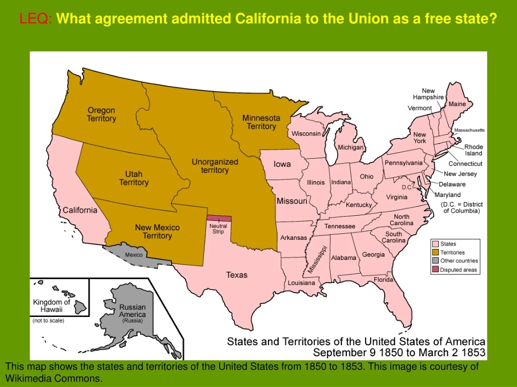 california admitted as a free state