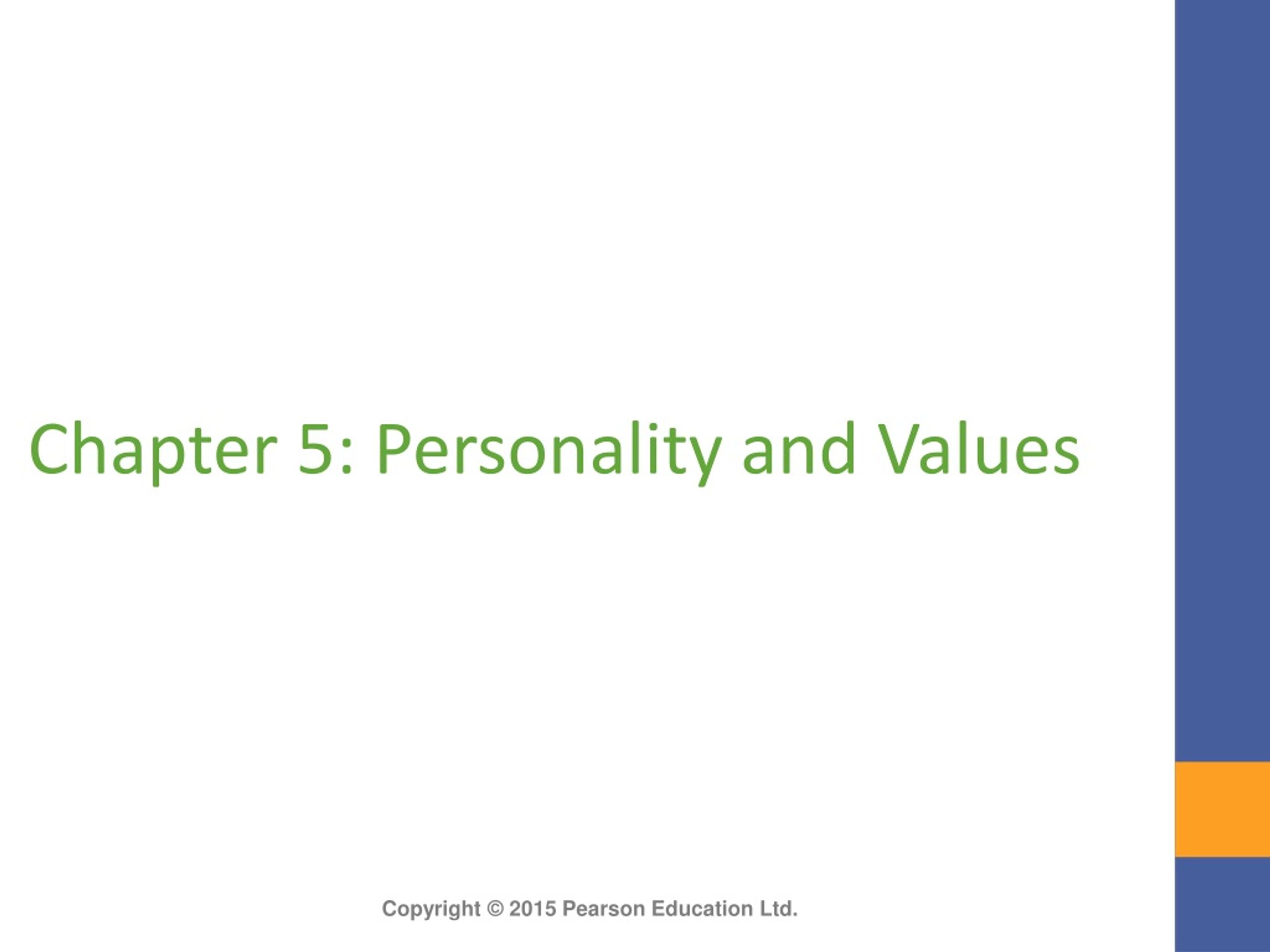 PPT - Chapter 5: Personality and Values PowerPoint Presentation, free ...