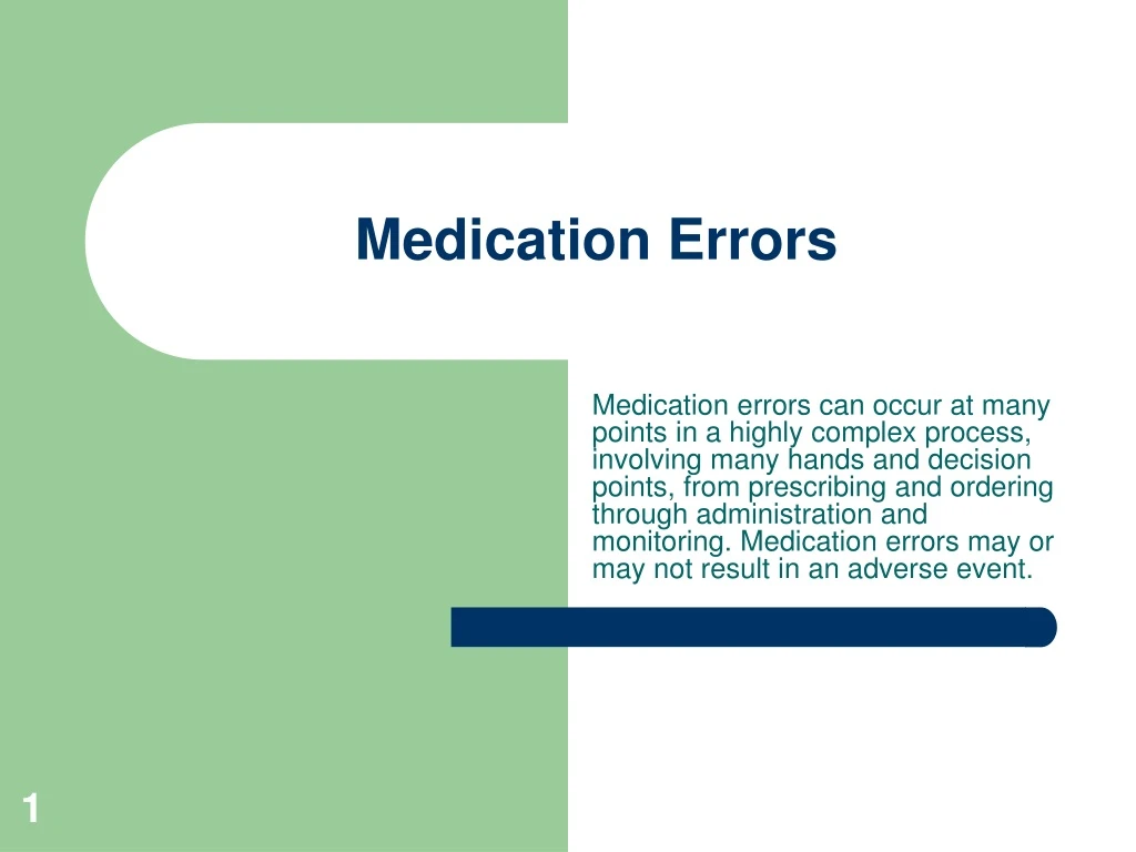 presentation on medication error