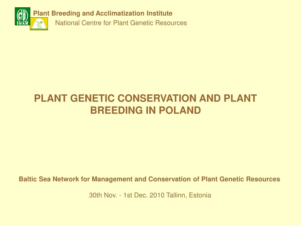 plant breeding and acclimatization institute n.