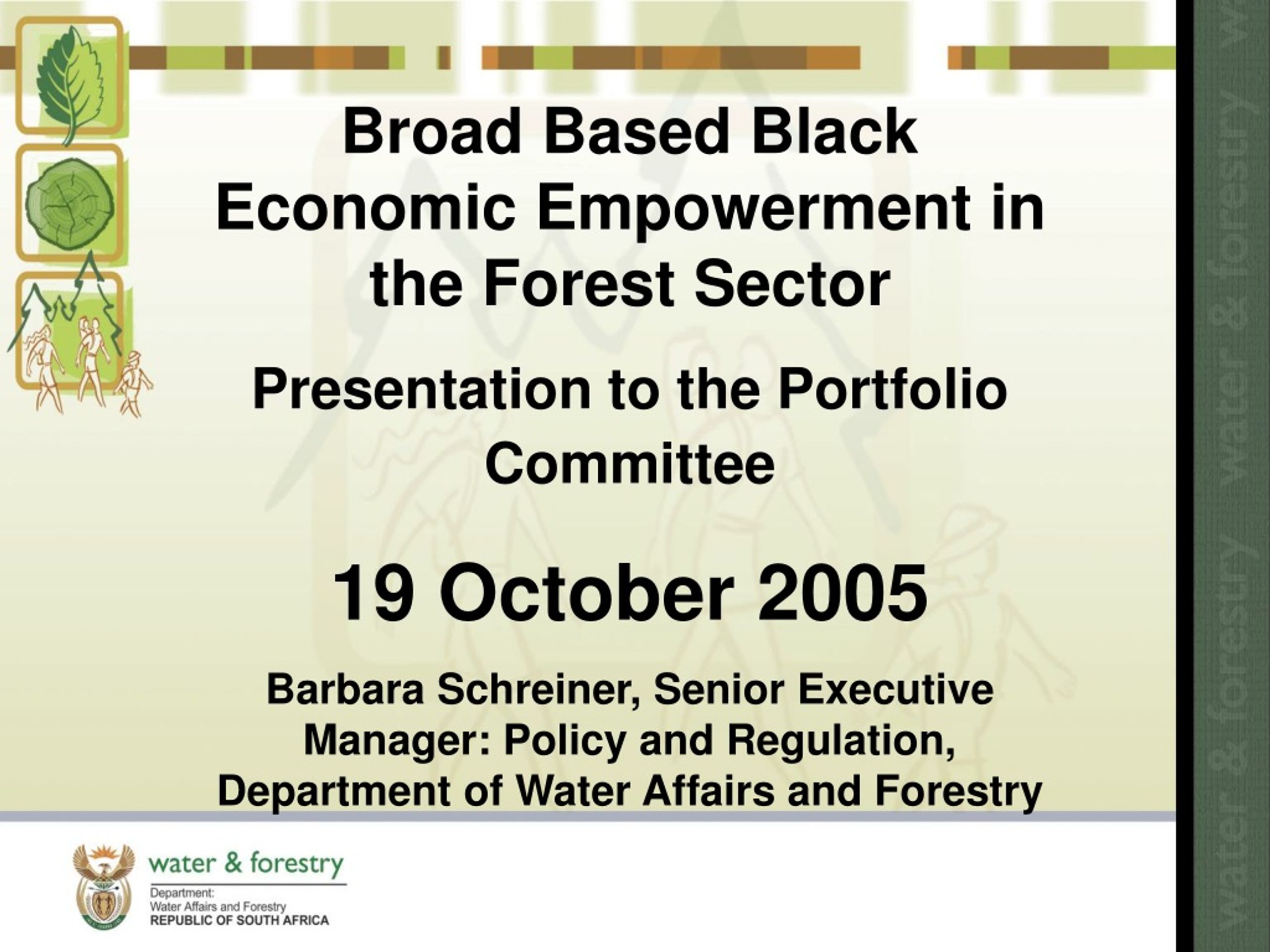 PPT - Broad Based Black Economic Empowerment In The Forest Sector ...