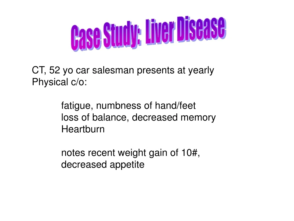 case study on liver disease ppt