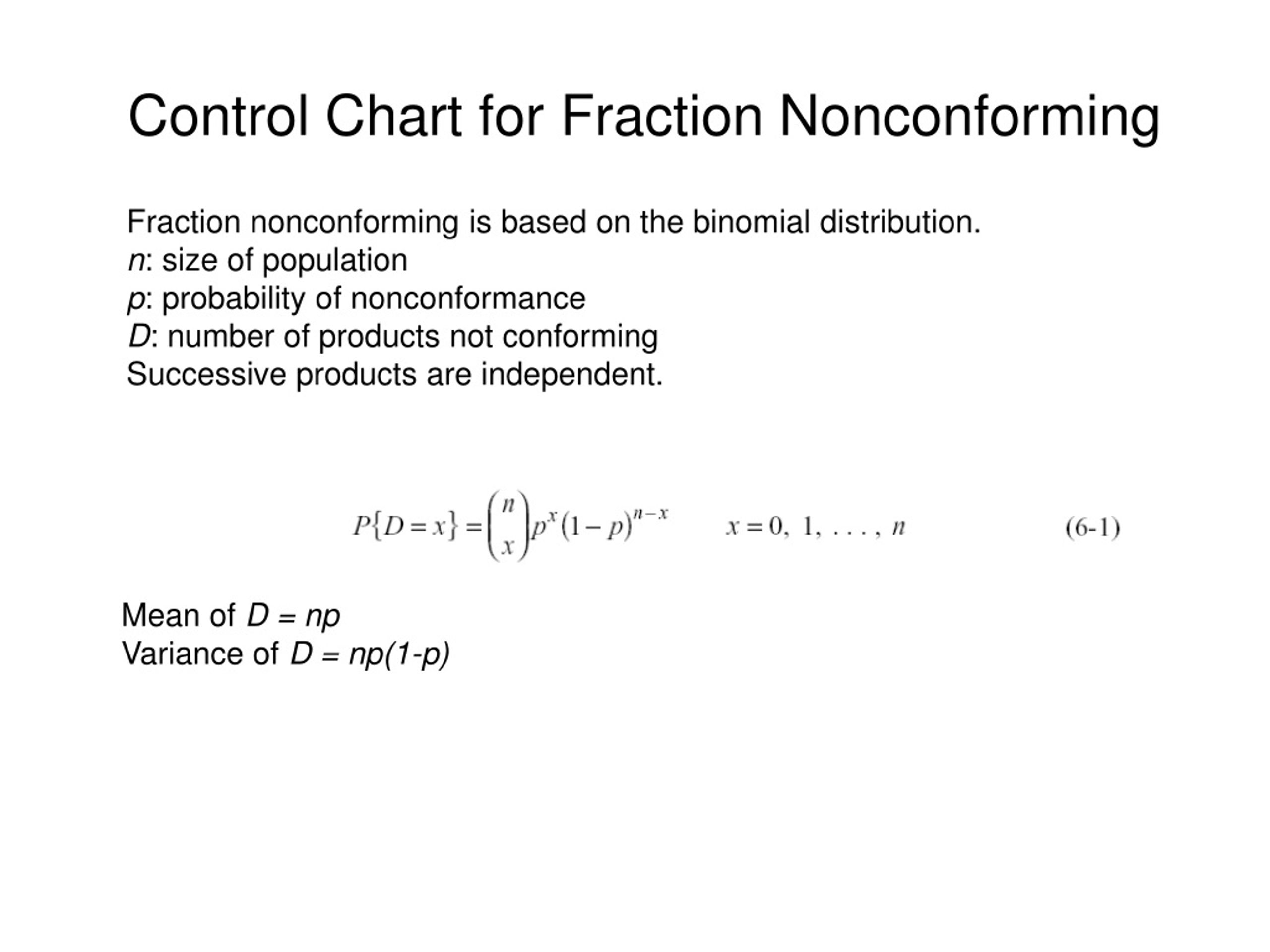 PPT - Chapter 7. Control Charts for Attributes PowerPoint Presentation