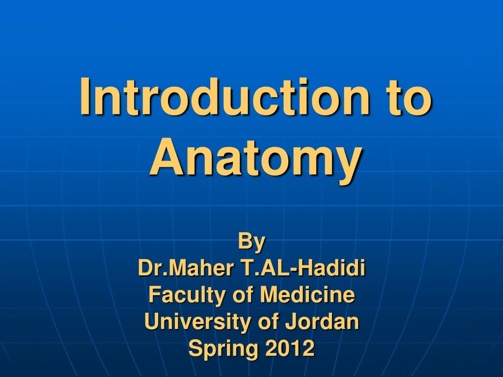 PPT - Introduction To Anatomy PowerPoint Presentation, Free Download ...