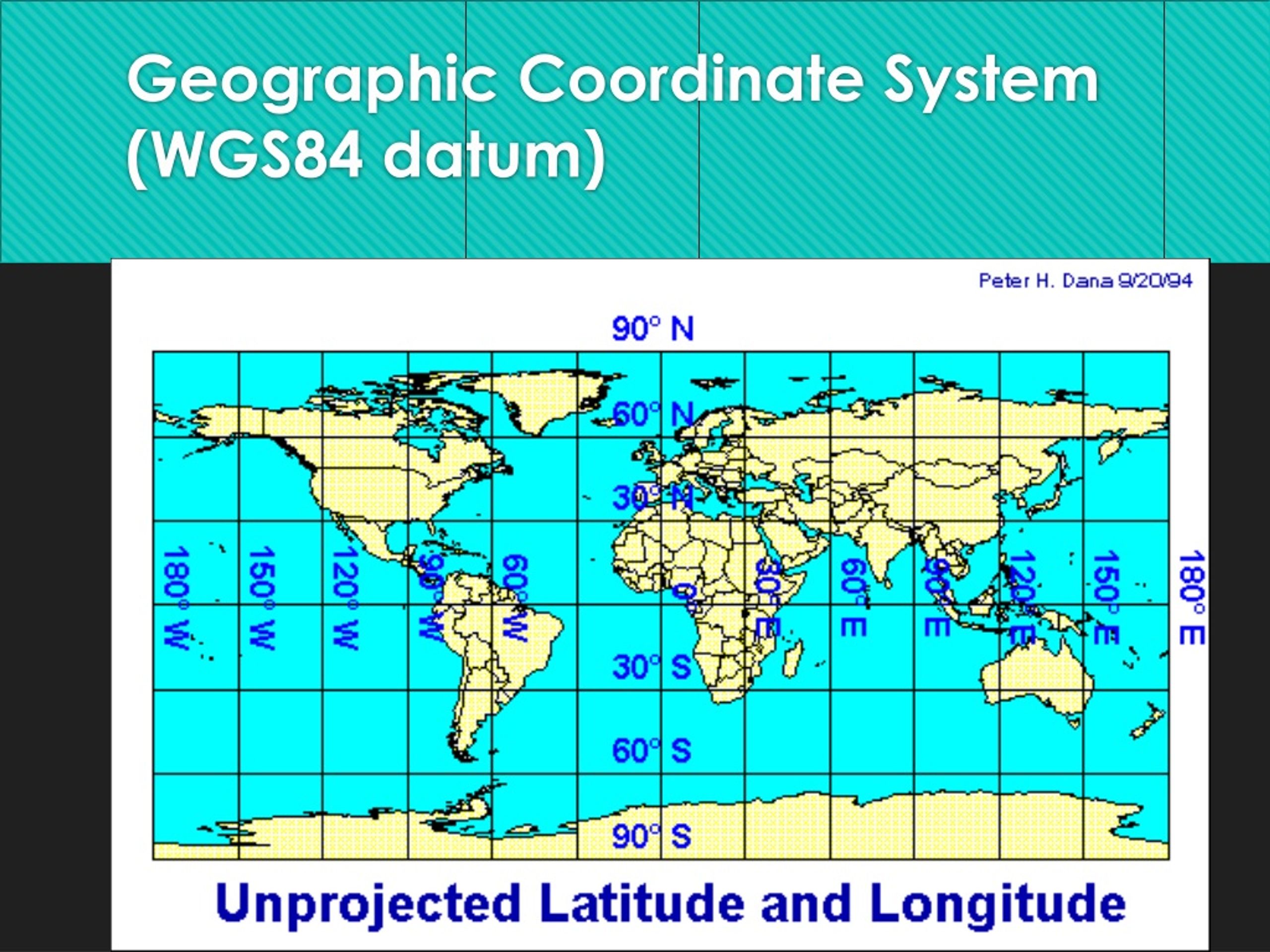 Geographic Coordinate System Wgs84 Datum L 