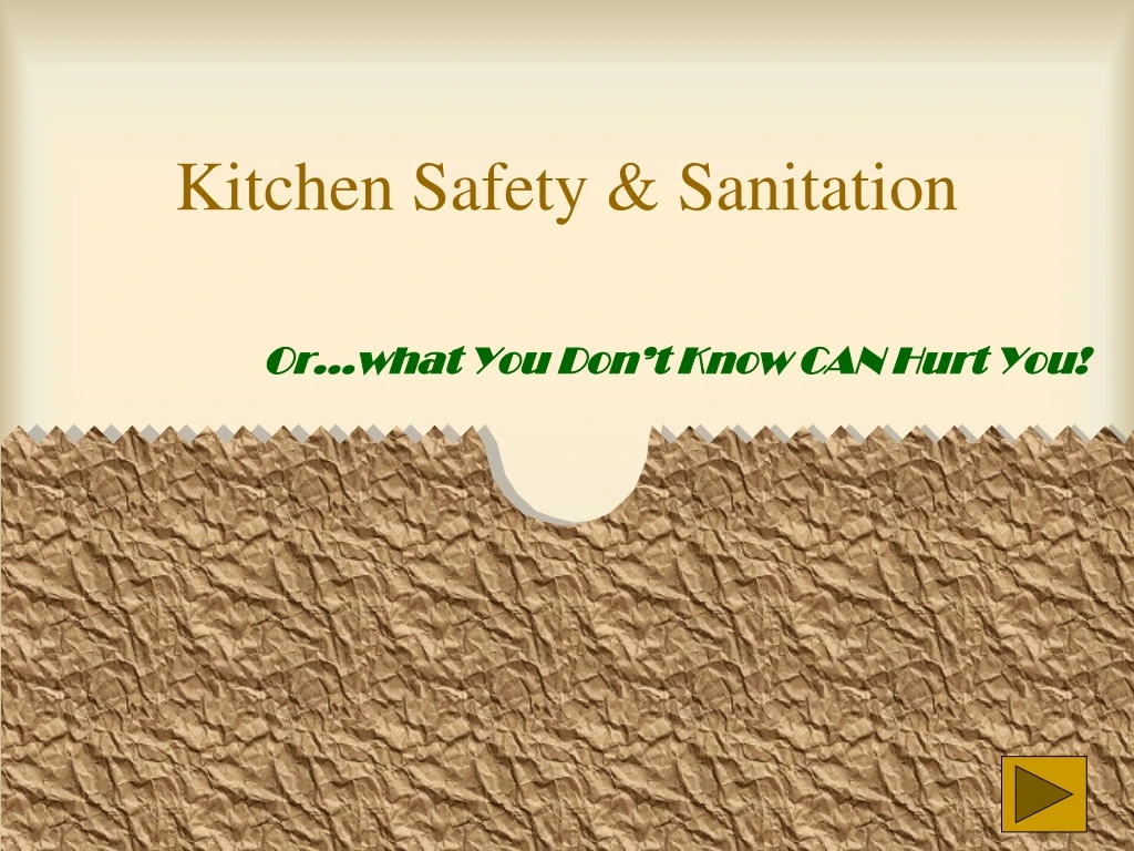 PPT - Kitchen Safety & Sanitation PowerPoint Presentation, Free ...