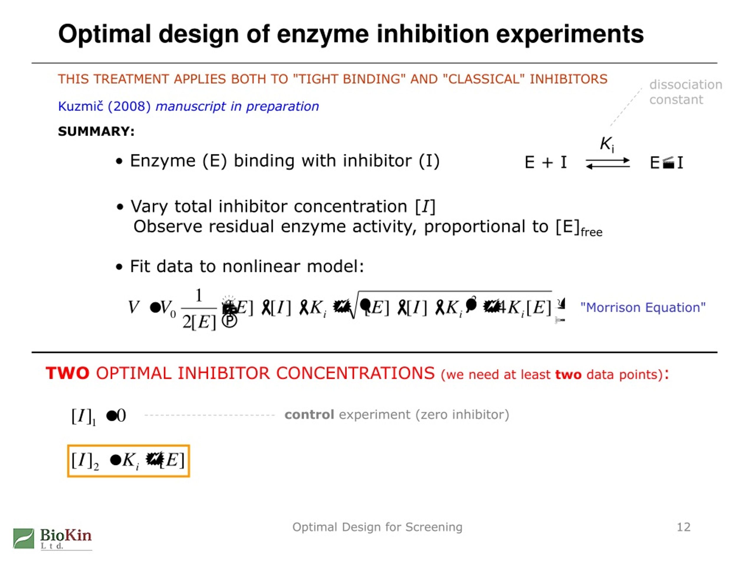 enzyme inhibitors experiments