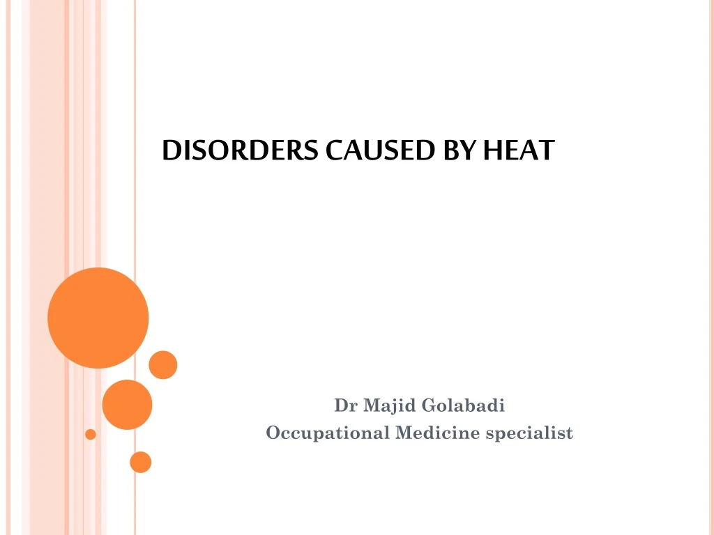 disorders caused by heat n.