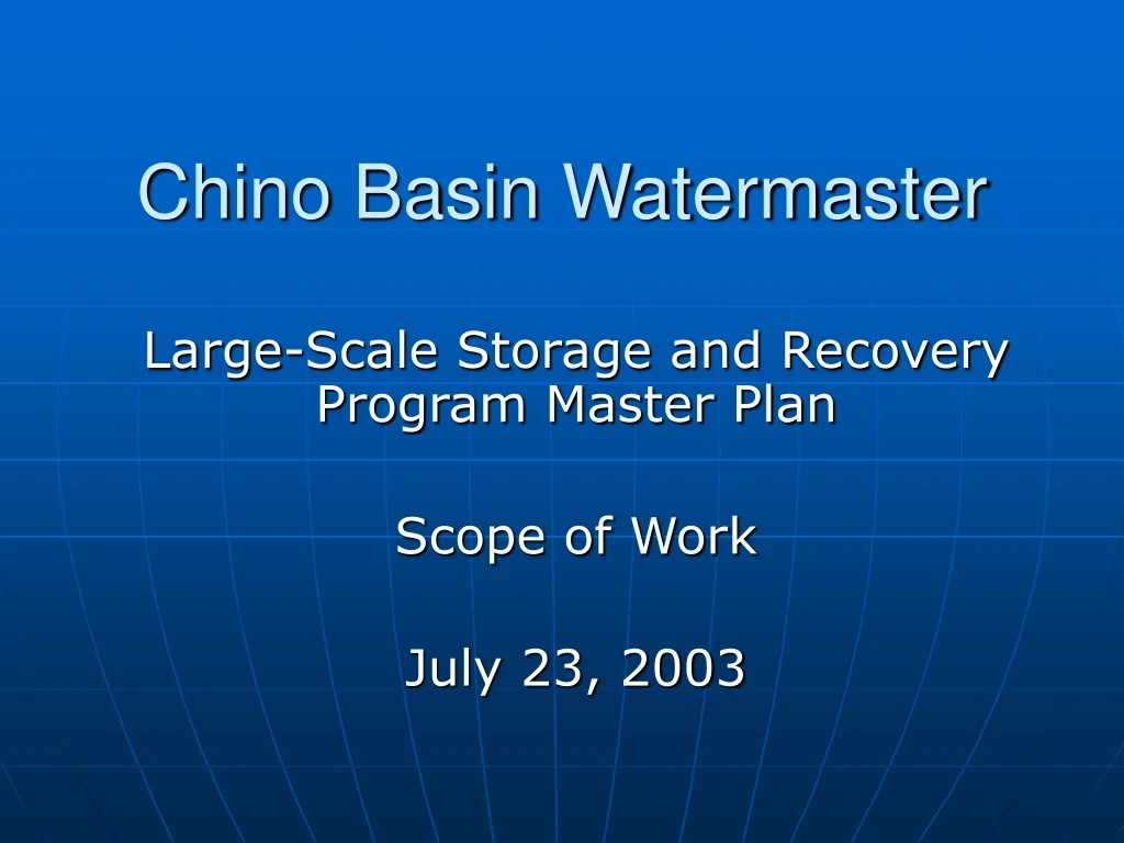 chino basin watermaster n.