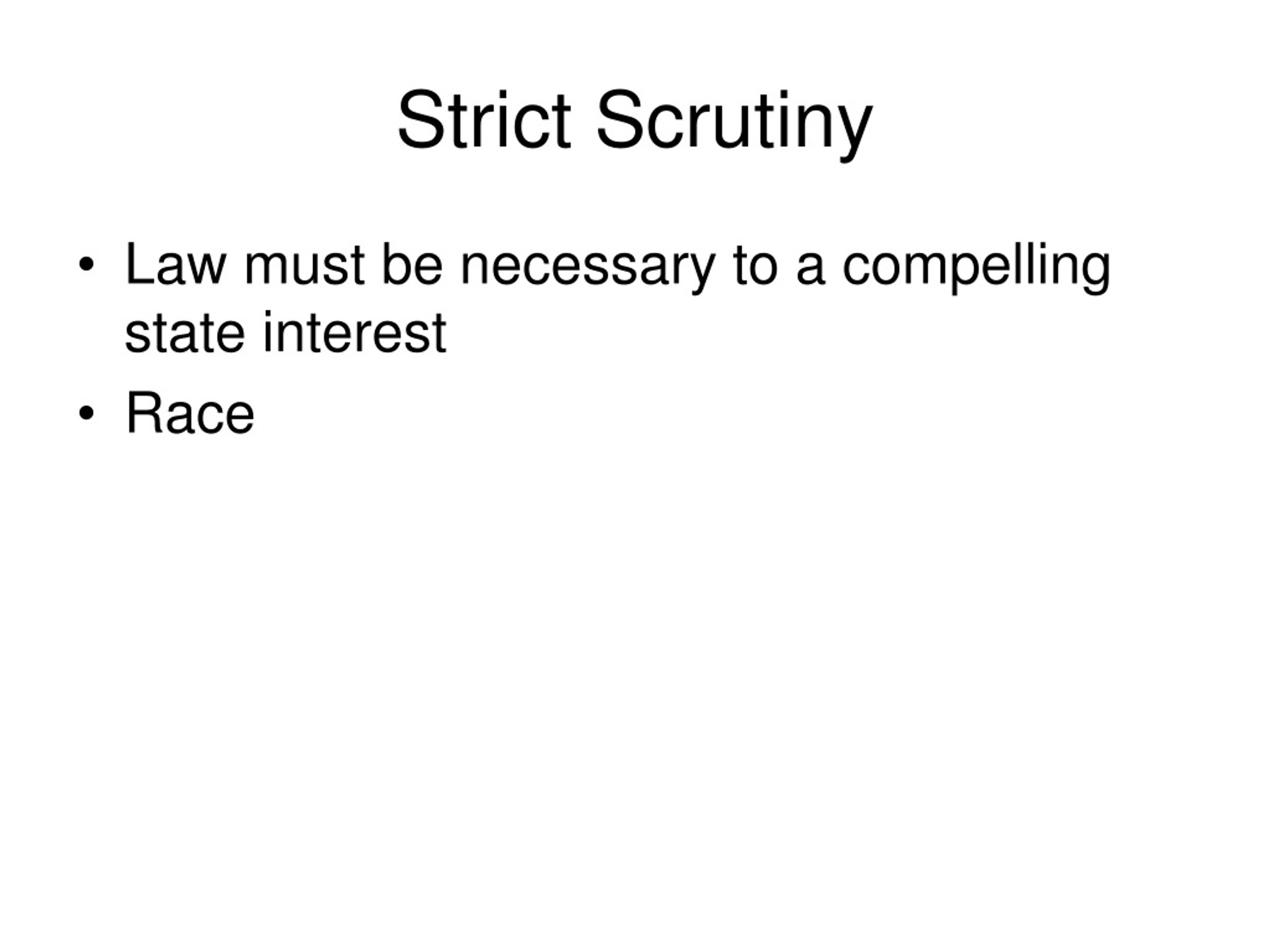 strict scrutiny definition ap gov