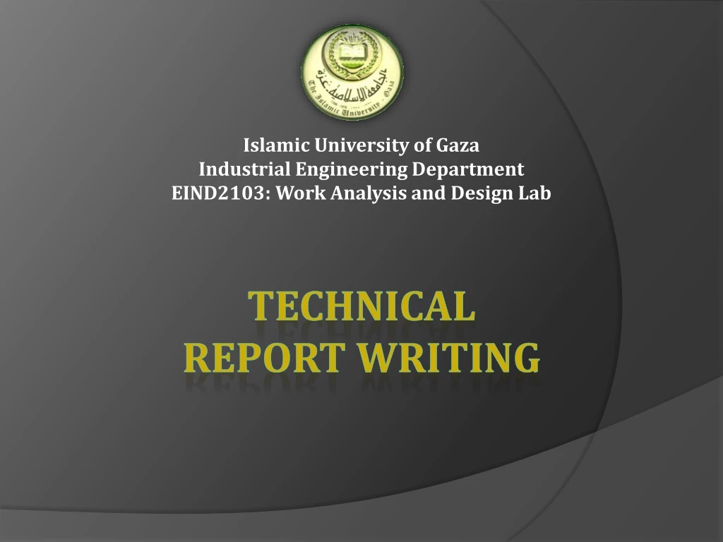 writing business and technical report ppt