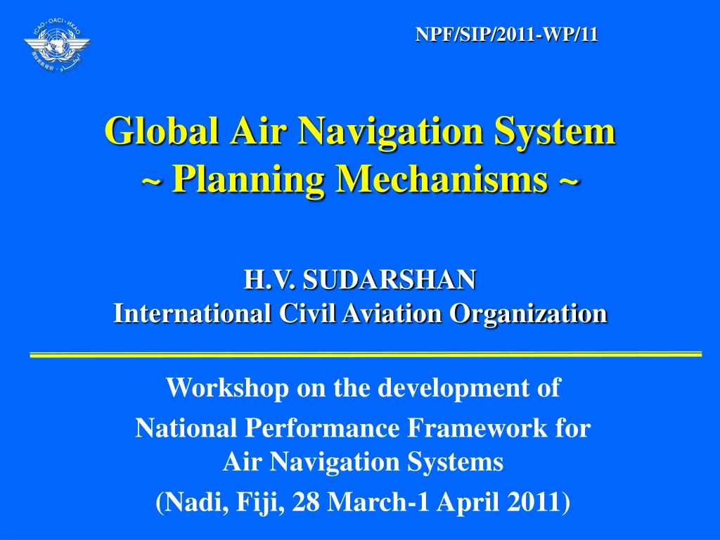 global air navigation system planning mechanisms n.