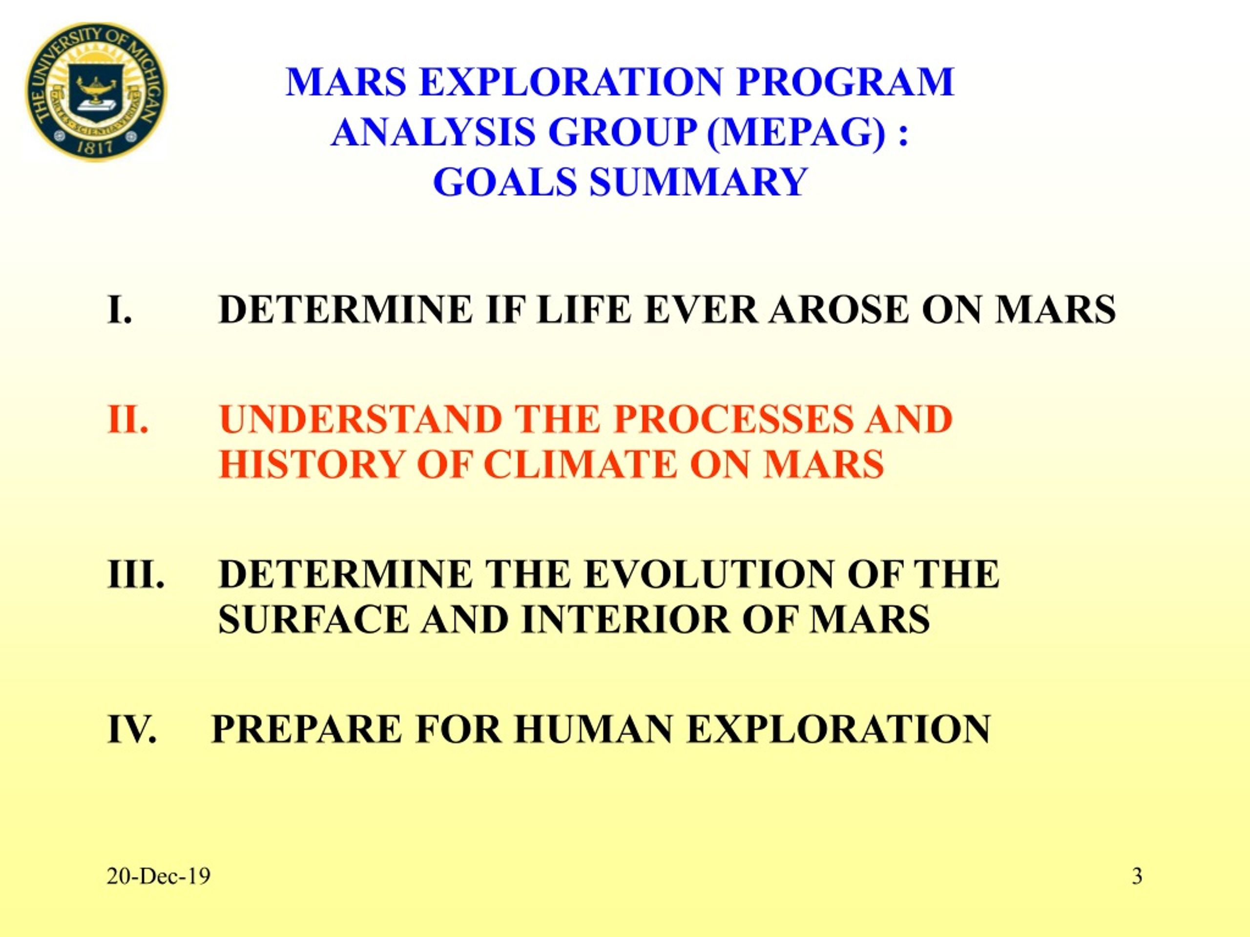 PPT - Mars Aeronomy Science: Current Status, Future Plans, And Why It ...