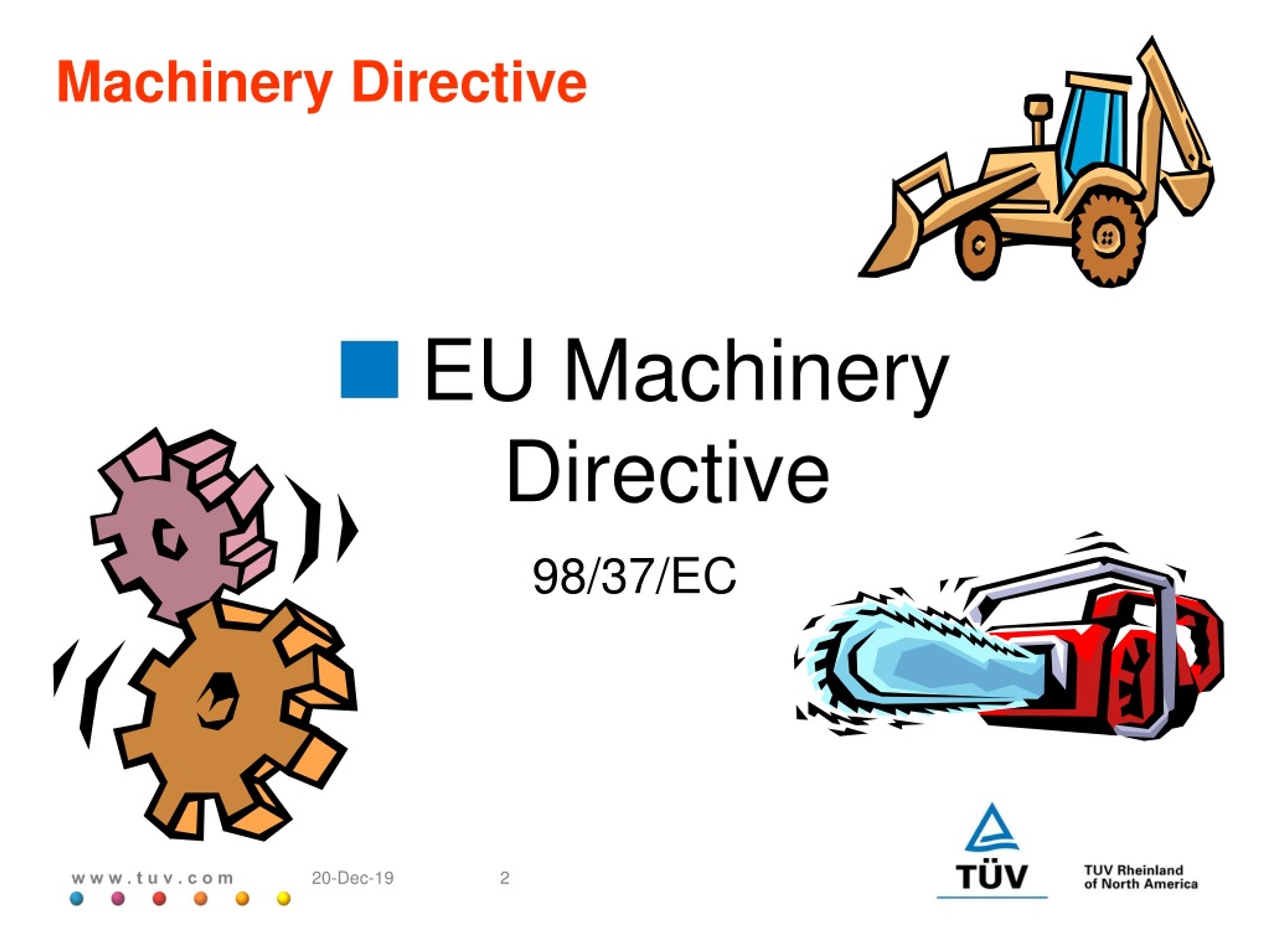 PPT EU Machinery Directive PowerPoint Presentation, free download