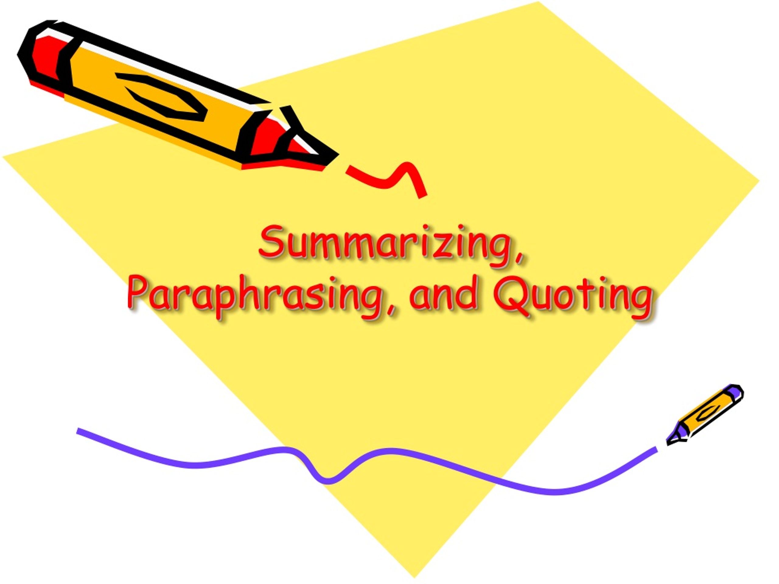 paraphrasing summarizing and quoting ppt