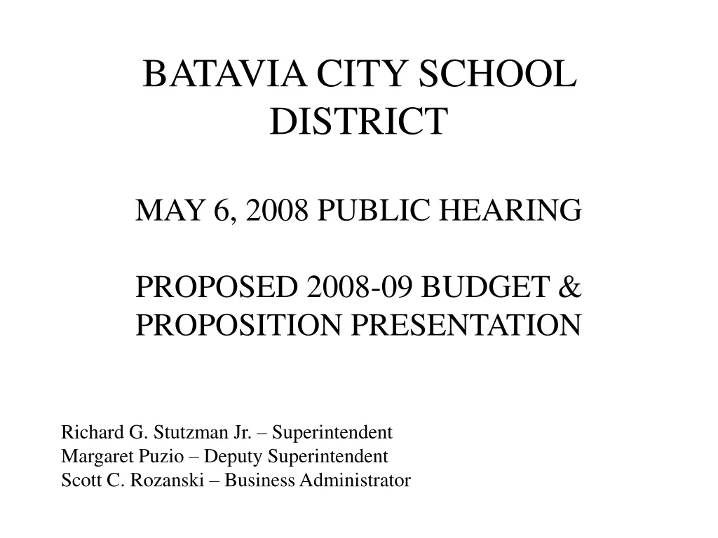 PPT BATAVIA CITY SCHOOL DISTRICT PowerPoint Presentation, free download ID9189219