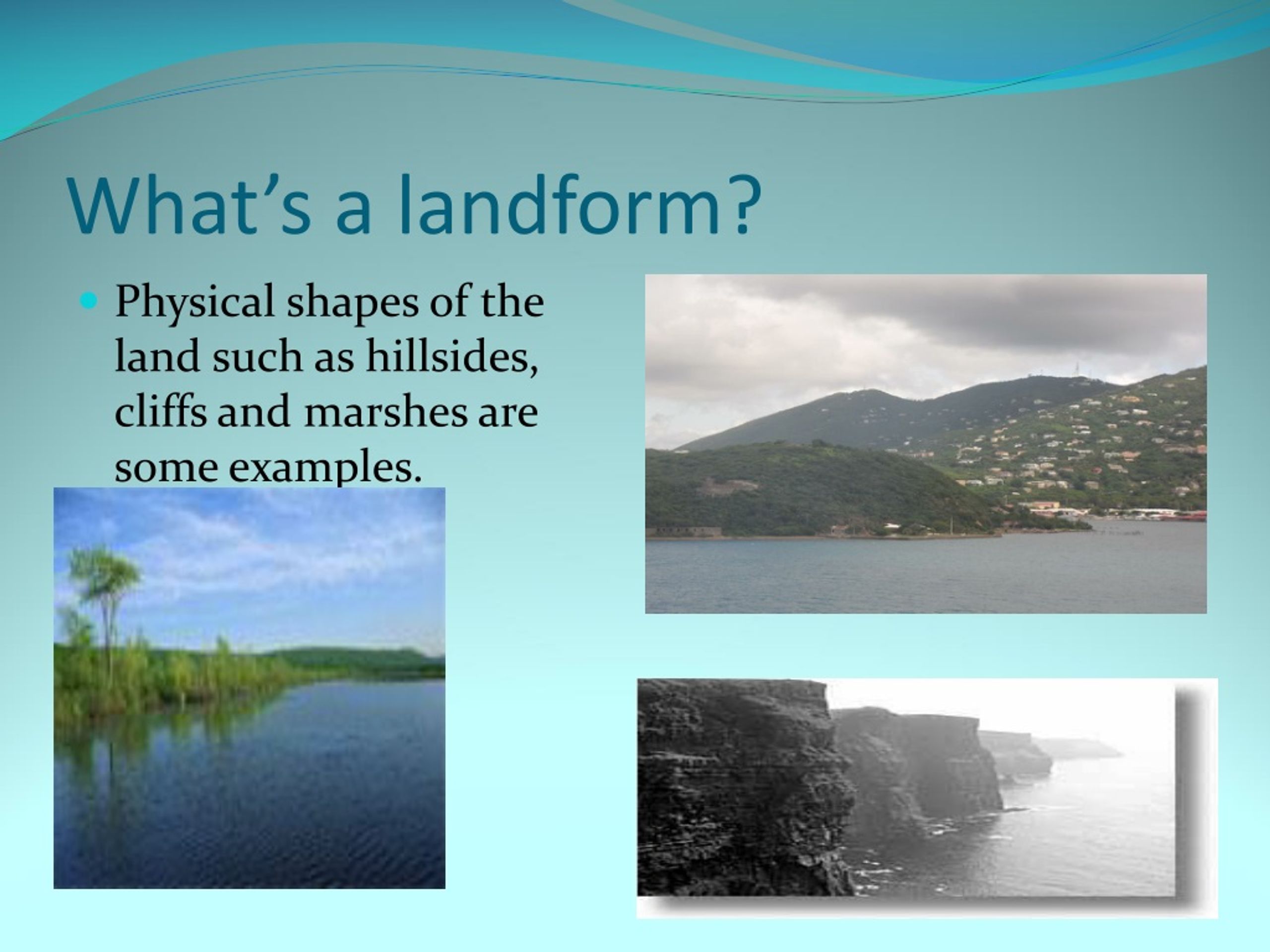 presentation of landform